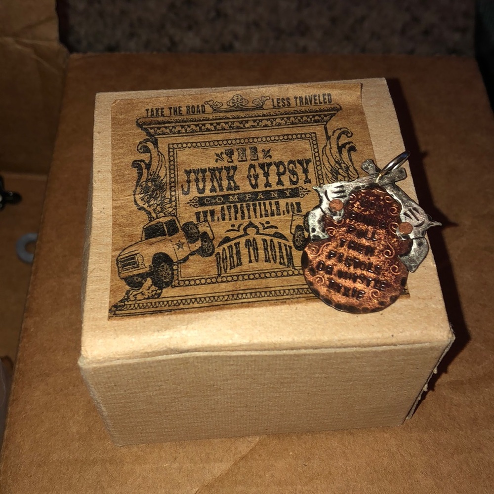 Junk Gypsy Necklace Charm Pistols